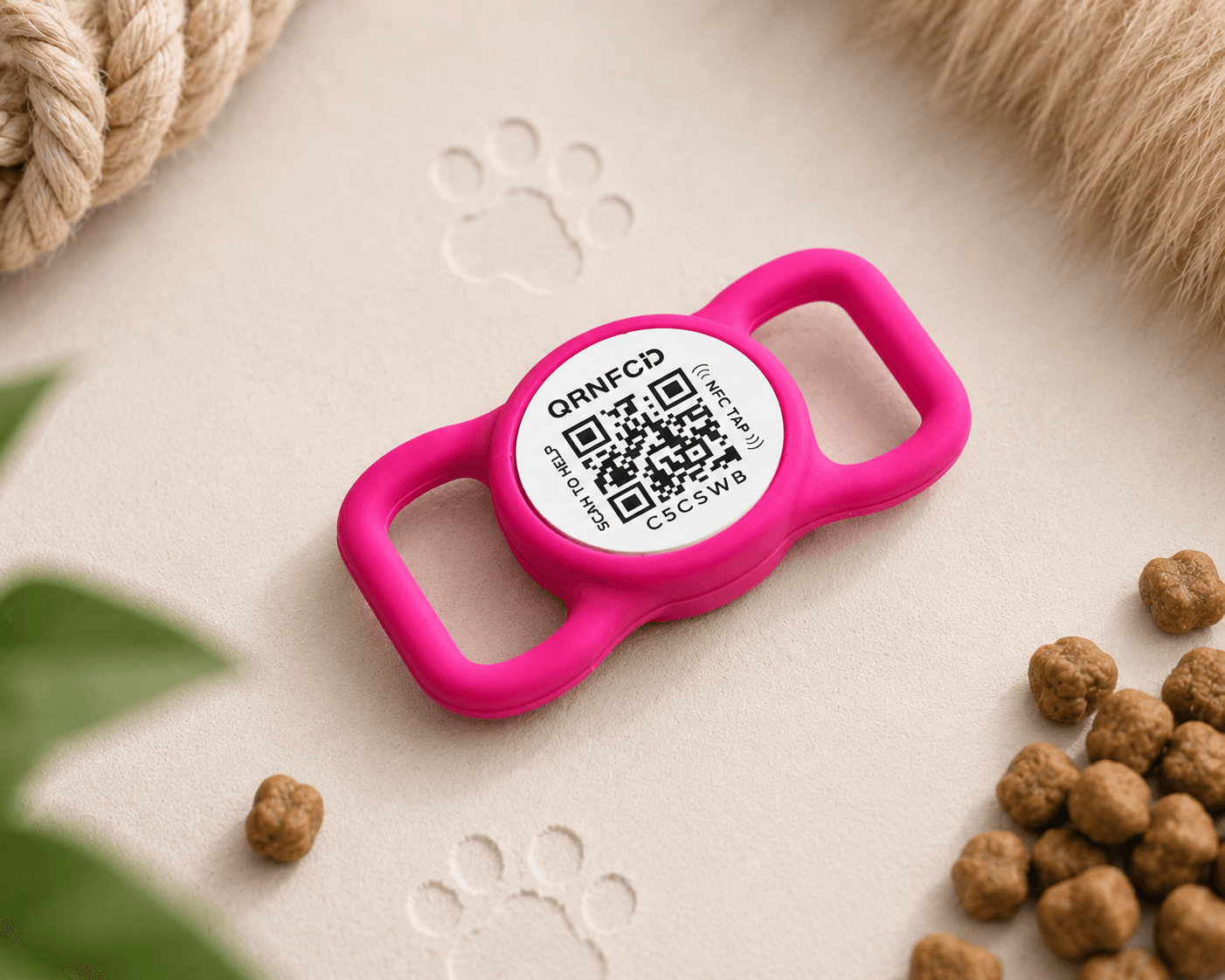 Adresówka QR i NFC — Różowy